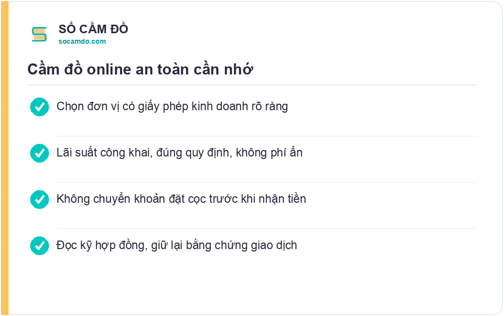 Cầm đồ online an toàn cần nhớ - Sổ Cầm Đồ