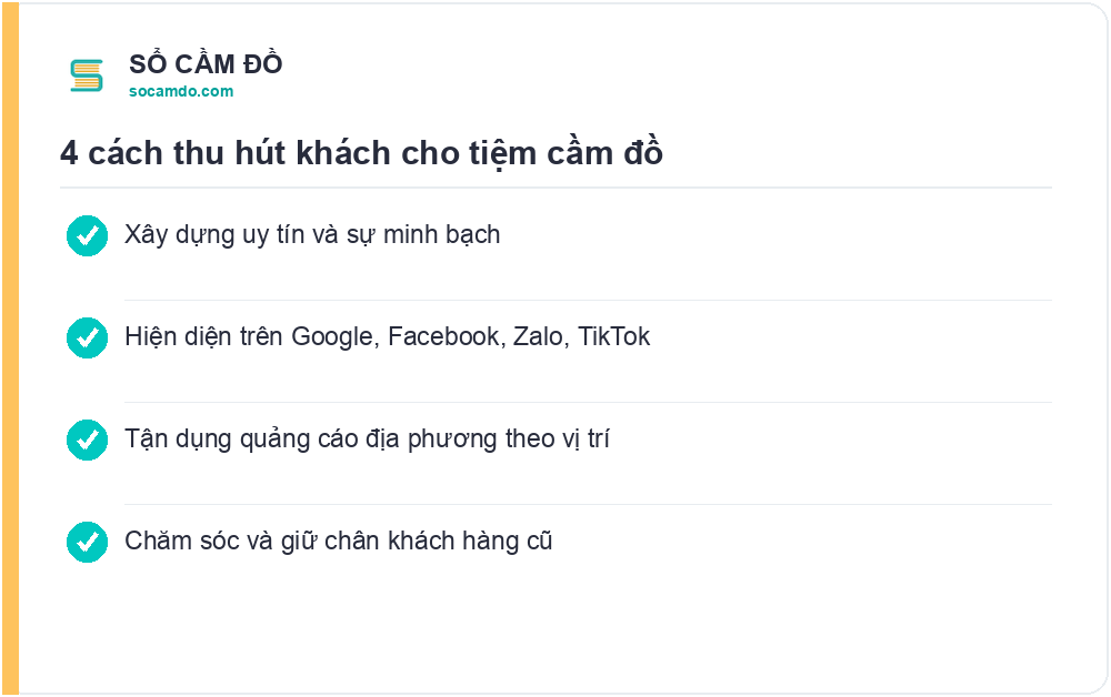 4 cách thu hút khách cho tiệm cầm đồ - Sổ Cầm Đồ