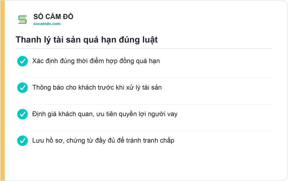 Thanh lý tài sản quá hạn đúng luật - Sổ Cầm Đồ
