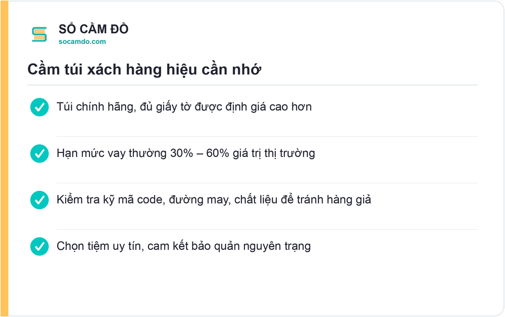 Cầm túi xách hàng hiệu cần nhớ - Sổ Cầm Đồ