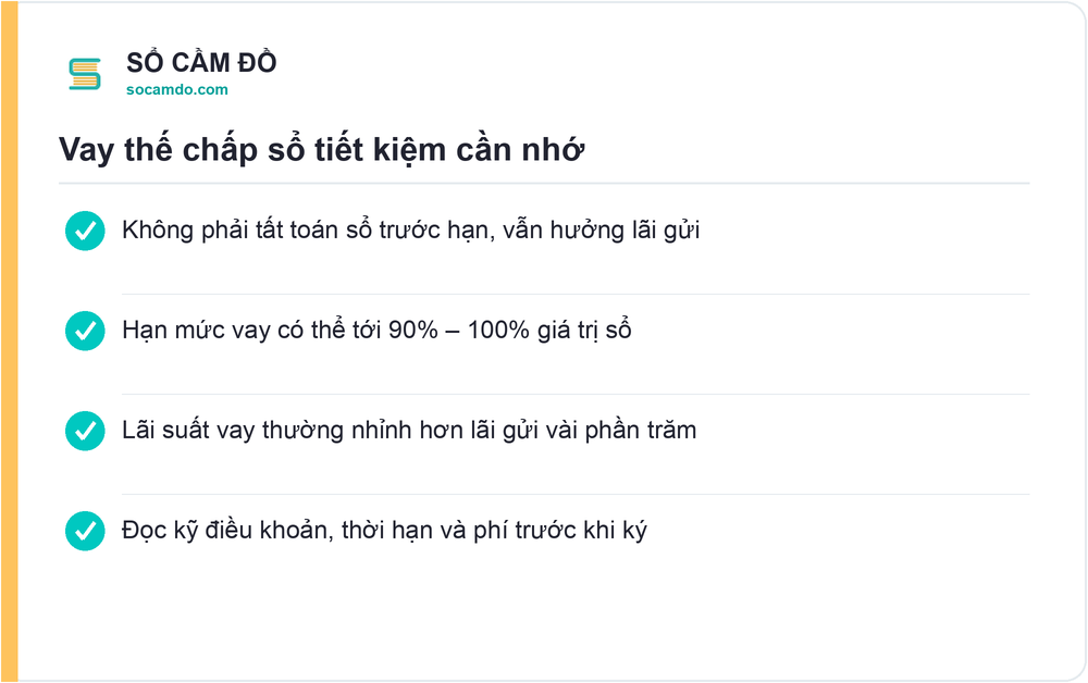 Vay thế chấp sổ tiết kiệm cần nhớ - Sổ Cầm Đồ