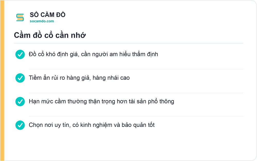 Cầm đồ cổ cần nhớ - Sổ Cầm Đồ